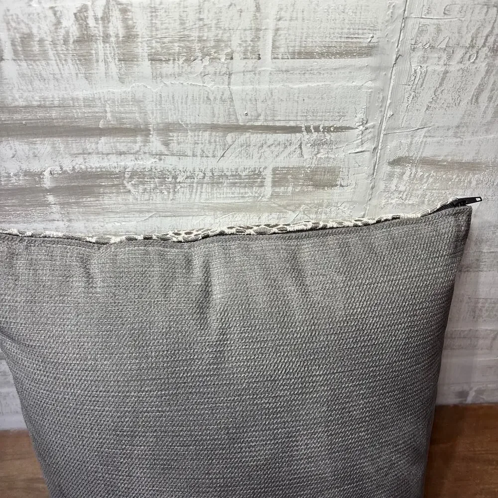Two Tone Gray Pinwheel Design Accent Pillow